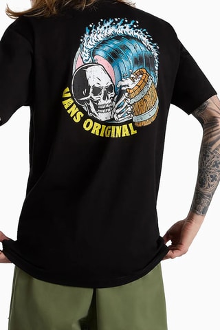 T-shirt Wave Cheers - Noir