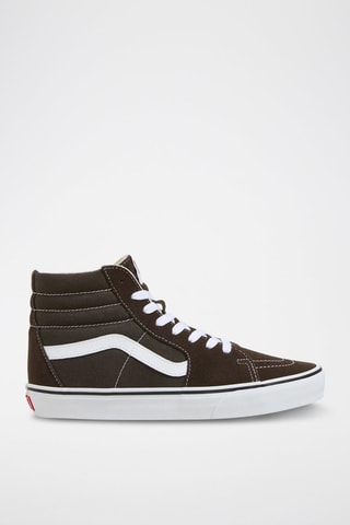 Baskets montantes en cuir SK8-Hi - Marron et blanc