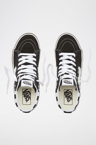 Baskets montantes plateformes en cuir SK8-Hi Platform 2.0 - Noir et blanc