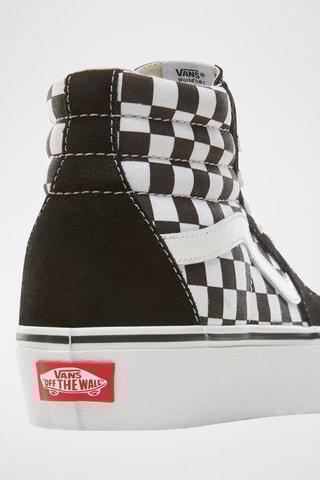 Baskets montantes plateformes en cuir SK8-Hi Platform 2.0 - Noir et blanc