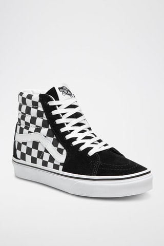 Baskets montantes en cuir SK8-Hi Noir et blanc