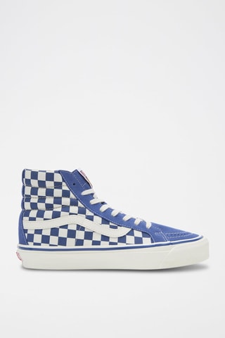 Baskets montantes en cuir Mte Sk8-Hi Reissue 38 - Bleu marine et blanc