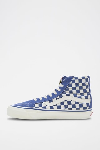 Baskets montantes en cuir Mte Sk8-Hi Reissue 38 - Bleu marine et blanc