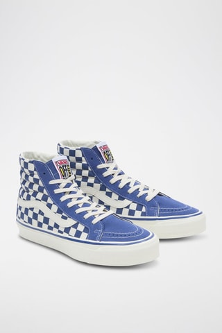 Baskets montantes en cuir Mte Sk8-Hi Reissue 38 - Bleu marine et blanc