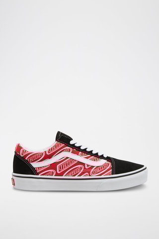Sneakers en nubuck Old Skool- Noir et rouge