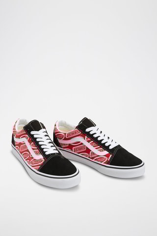 Sneakers en nubuck Old Skool- Noir et rouge
