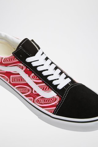 Sneakers en nubuck Old Skool- Noir et rouge