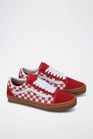 Baskets en nubuck Old Skool - Rouge et blanc