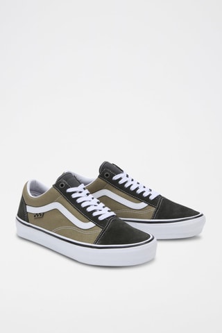 Baskets en cuir Skate Old Skool - Vert olive