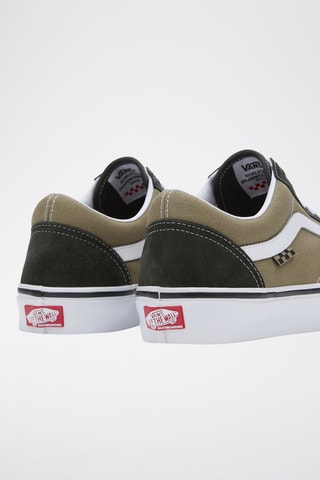 Baskets en cuir Skate Old Skool - Vert olive
