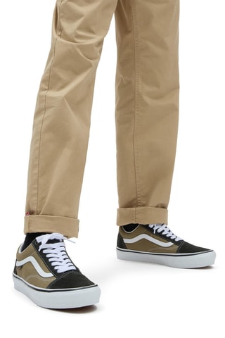 Baskets en cuir Skate Old Skool - Vert olive