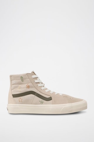 Baskets montantes en cuir SK8-Hi Tapered VR3 - Beige