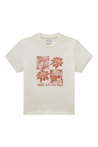 T-shirt Tropic Check Crew - Ecru