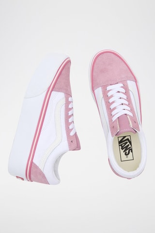 Baskets plateformes en cuir Old Skool Stackform - Rose et blanc