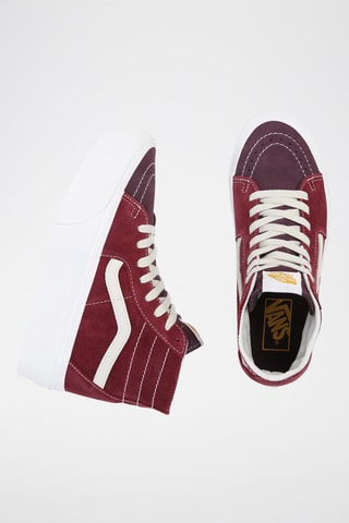 Baskets plateformes en cuir SK8-Hi Tapered Stackfo - Bordeaux