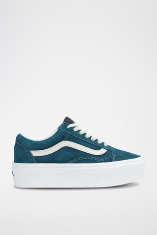 Baskets plateformes en cuir Old Skool Stackform - Bleu