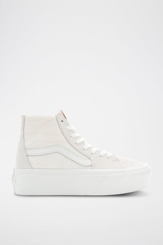 Baskets montantes plateformes en nubuck SK8-Hi Tapered Stackform - Ecru