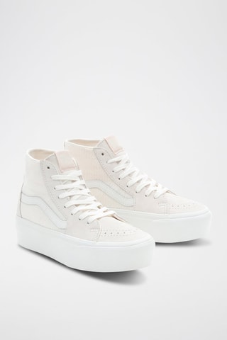 Baskets montantes plateformes en nubuck SK8-Hi Tapered Stackform - Ecru