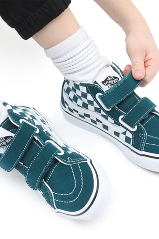 Baskets en nubuck UY SK8-Mid Reissue V - Bleu canard et blanc