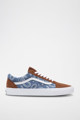 Baskets en nubuck Old Skool Marron et bleu