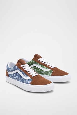 Baskets en nubuck Old Skool Marron et bleu