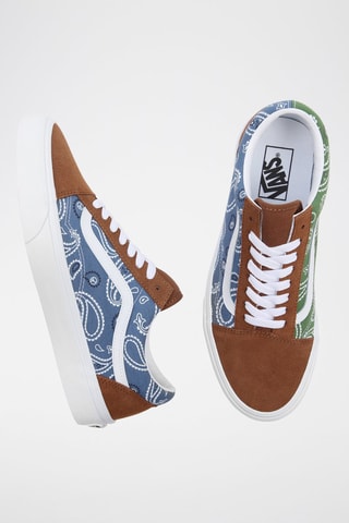 Baskets en nubuck Old Skool Marron et bleu