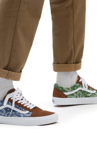 Baskets en nubuck Old Skool Marron et bleu