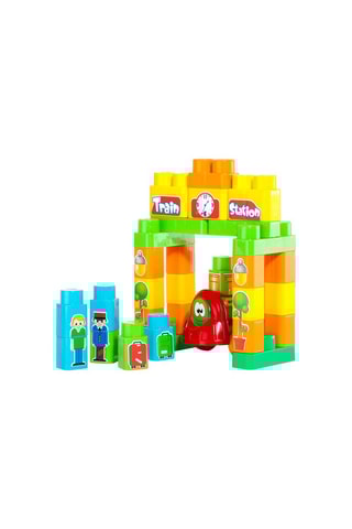 Train et blocs de construction Lettres et nombres - 71 pièces - Dès 1 an