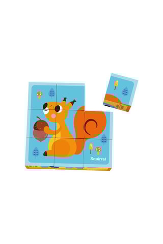 Puzzle animais em madeira  9 peças - A partir dos 2 anos