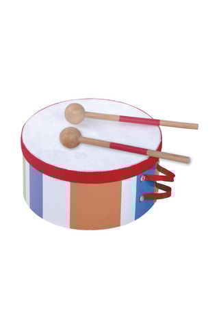 Tambor de madeira com baquetas - A partir dos 3 anos