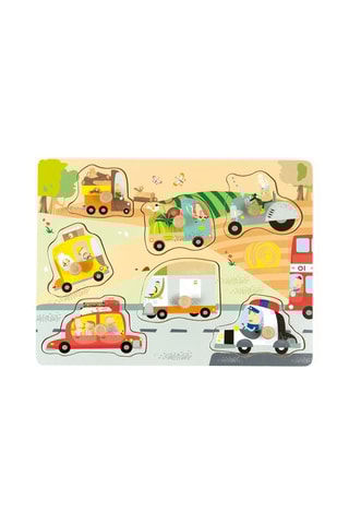 Puzzle Os Veículos de madeira 7 peças - A partir dos 18 meses
