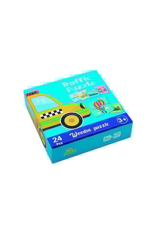 Puzzle de circulação em madeira 20 peças - A partir de 3 anos