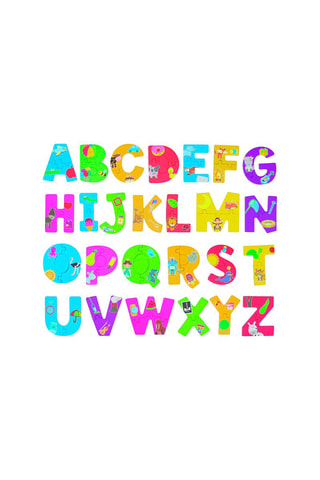 Puzzle de letras divertidas 52 peças - A partir de 3 anos