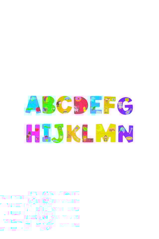 Puzzle de letras divertidas 52 peças - A partir de 3 anos