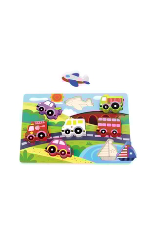 Puzzle veículos em madeira - 8 peças A partir de 1 ano