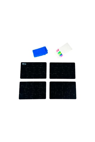 4 puzzles de quadros pretos em madeira A partir de 3 anos