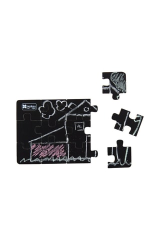 4 puzzles de quadros pretos em madeira A partir de 3 anos