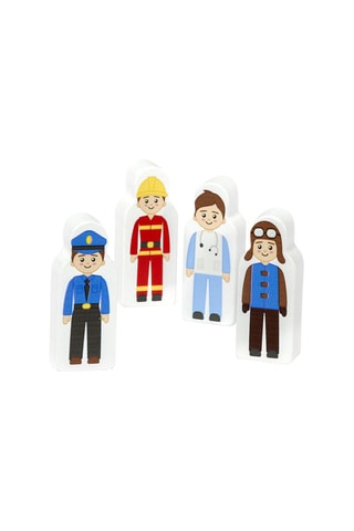 4 veículos de emergência em madeira A partir de 1 ano