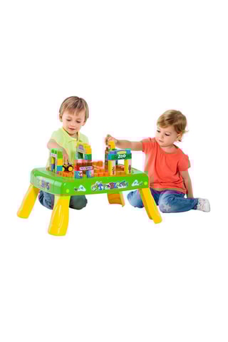 Table d'activités, blocs de construction et voiture - 26 pièces - Dès 1 an