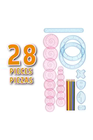 Acessórios de desenho - 28 peças - A partir dos 3 anos