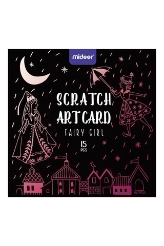 Cartão de raspadinha fada em bambu - 3 anos