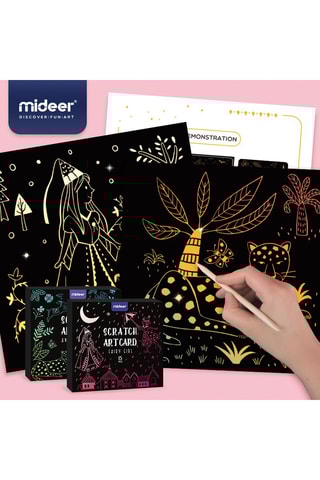 Cartão de raspadinha fada em bambu - 3 anos