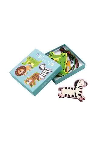 4 animais de madeira A partir dos 3 anos