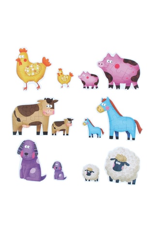 4 animais de madeira A partir dos 3 anos