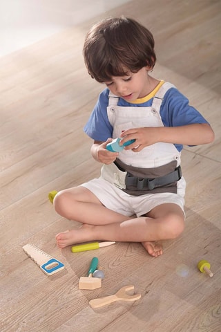 Brinquedo de cinto para ferramentas em madeira A partir de 3 anos