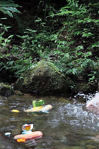 Canoé-caiaque de água em madeira A partir de 2 anos