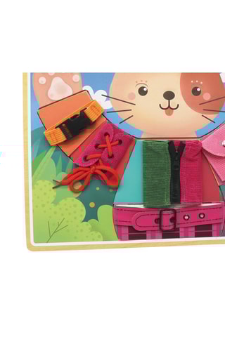 Jogo de vestir gato em madeira A partir dos 3 anos