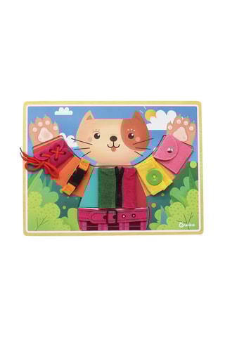 Jogo de vestir gato em madeira A partir dos 3 anos