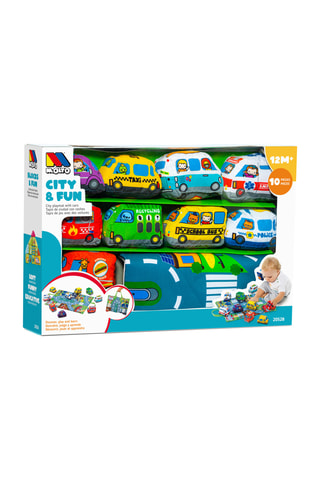 Tapete e 9 carros - A partir de 1 ano