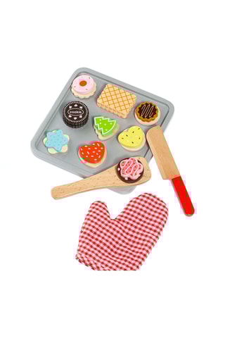 Tabuleiro com bolachas em madeira - A partir de 1 ano - 13 peças 